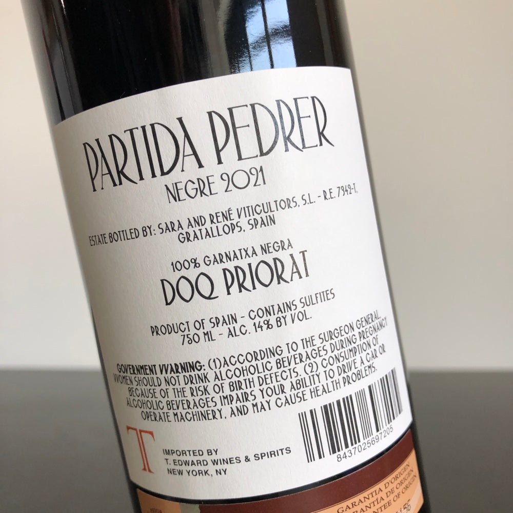 2021 Rene Barbier-Sara Perez 'Partida Pedrer', Priorat DOCa, Spain