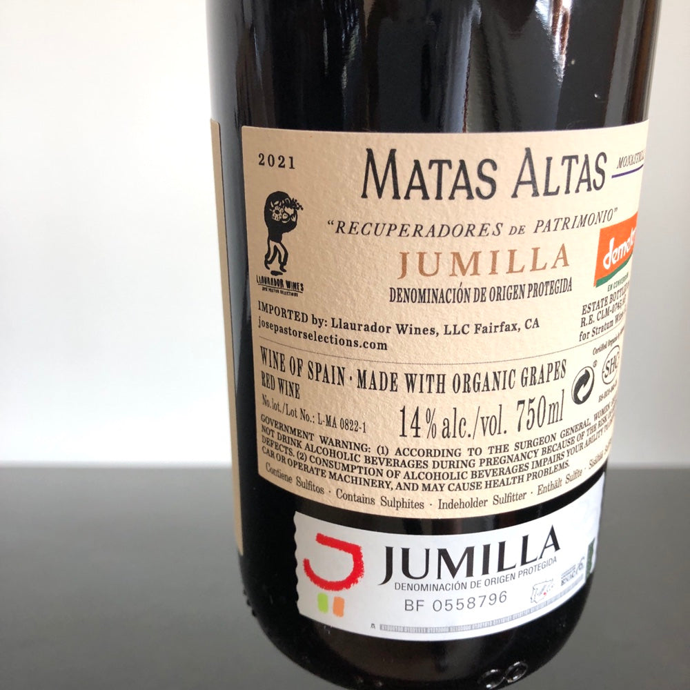 2021 Stratum Wines 'Matas Altas', Jumilla, Spain
