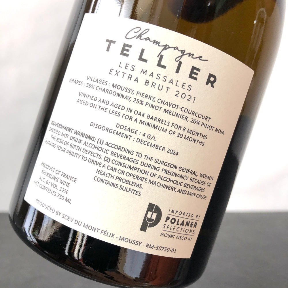 2021 Tellier 'Les Massales' Extra Brut Millesime Champagne, France