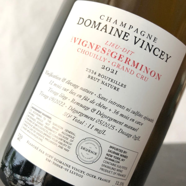 2021 Vincey 'Vignes de Germinon' Chardonnay Chouilly Grand Cru, Champagne, France