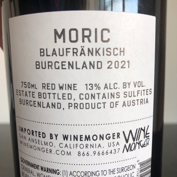 2021 Weingut Moric Blaufrankisch Burgenland, Austria
