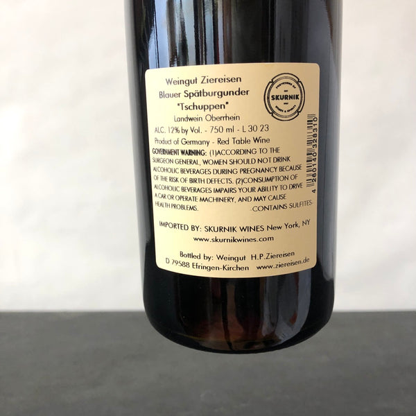 2021 Weingut Ziereisen 'Tschuppen' Spatburgunder, Baden, Germany