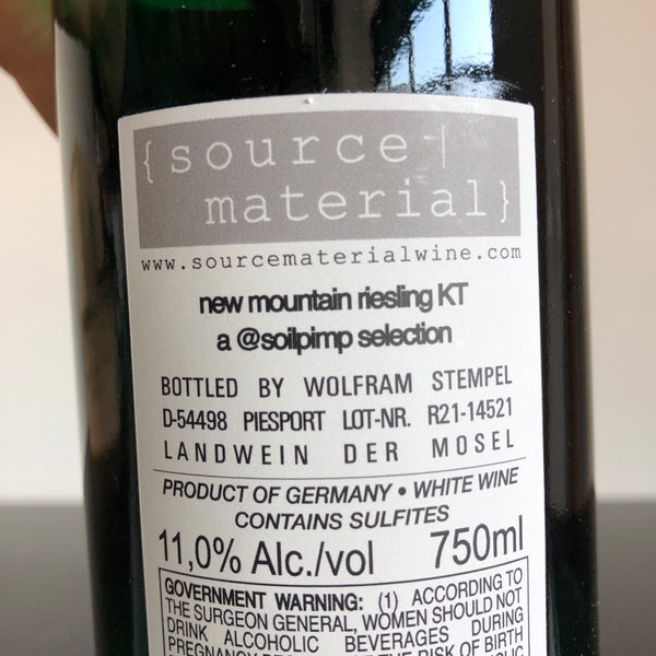 2021 Wolfram Stempel Riesling New Mountain KT, Mosel, germany