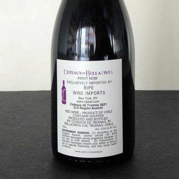 2021 Coteaux de Trumao 'Cruchon' Pinot Noir, Patagonia, Chile