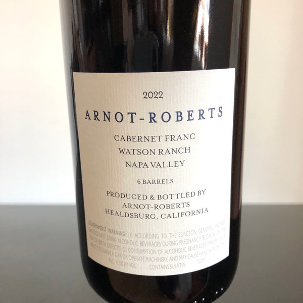 2022 Arnot-Roberts Cabernet Franc, Watson Ranch, Napa, California, United States