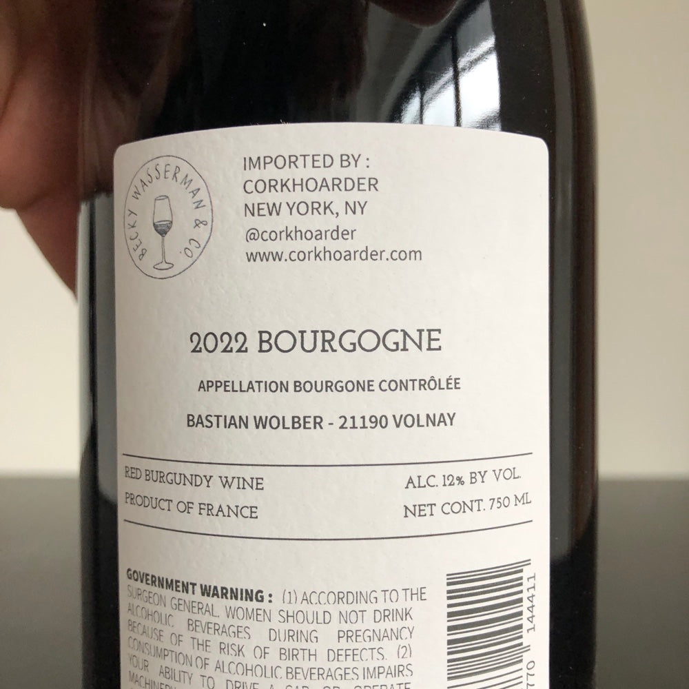 2022 Bastian Wolber Bourgogne Rouge