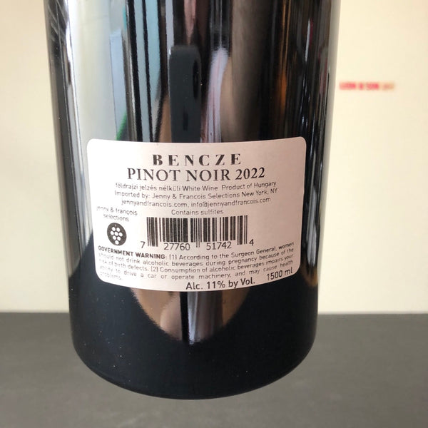 2022 Bencze Pinot Noir, Balatonmelleki, Hungary Magnum (1.5 L)