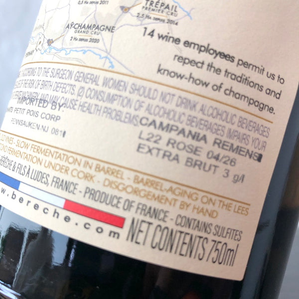 2022 Bereche et Fils Campania Remensis Extra Brut Rose, Champagne, France