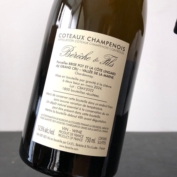 2022 Bereche et Fils Coteaux Champenois Ay Blanc , Champagne, France