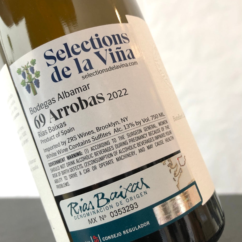 2022 Bodegas Albamar, 69 Arrobas Albarino, Rias Baixas, Galicia, Spain