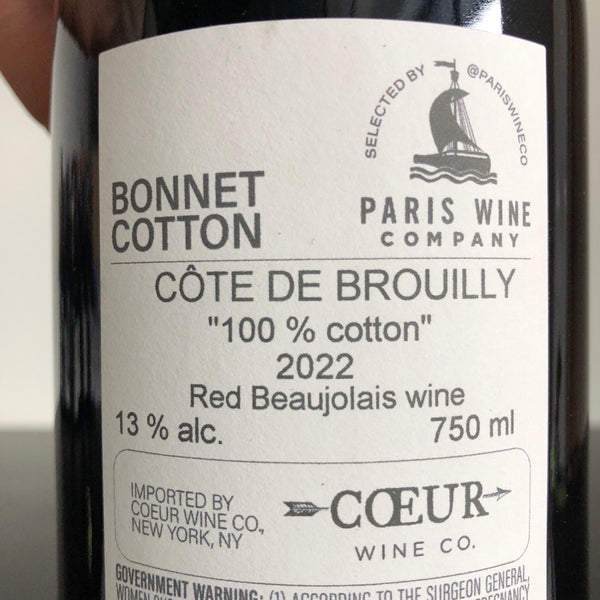 2022 Bonnet-Cotton, Cote de Brouilly '100% Cotton', Beuajolais, France