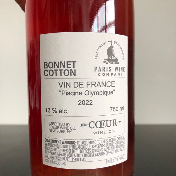 2022 Bonnet Cotton 'Piscine Olympique', Vin de France