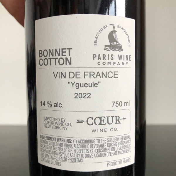 2022 Bonnet Cotton 'Ygueule', Vin de France