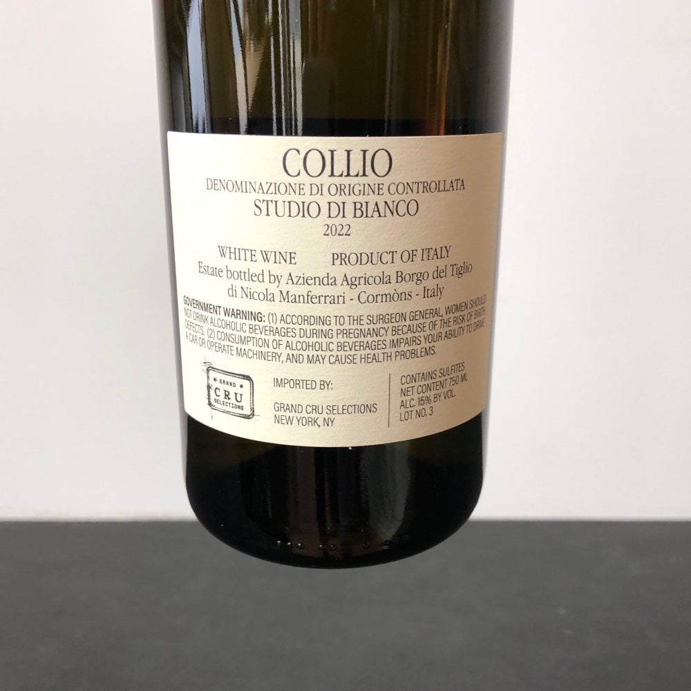 2022 Borgo del Tiglio, Studio di Bianco, Collio Friuli-Venezia Giulia, Italy