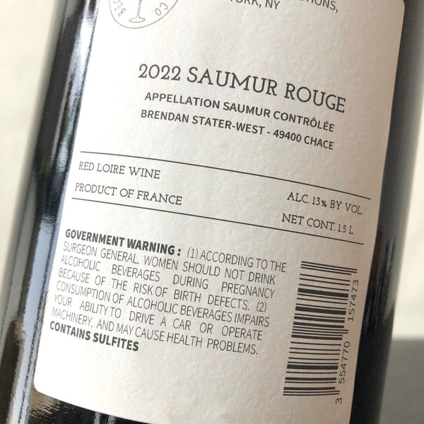 2022 Brendan Stater-West Saumur Rouge, Loire, France 1.5L Magnum