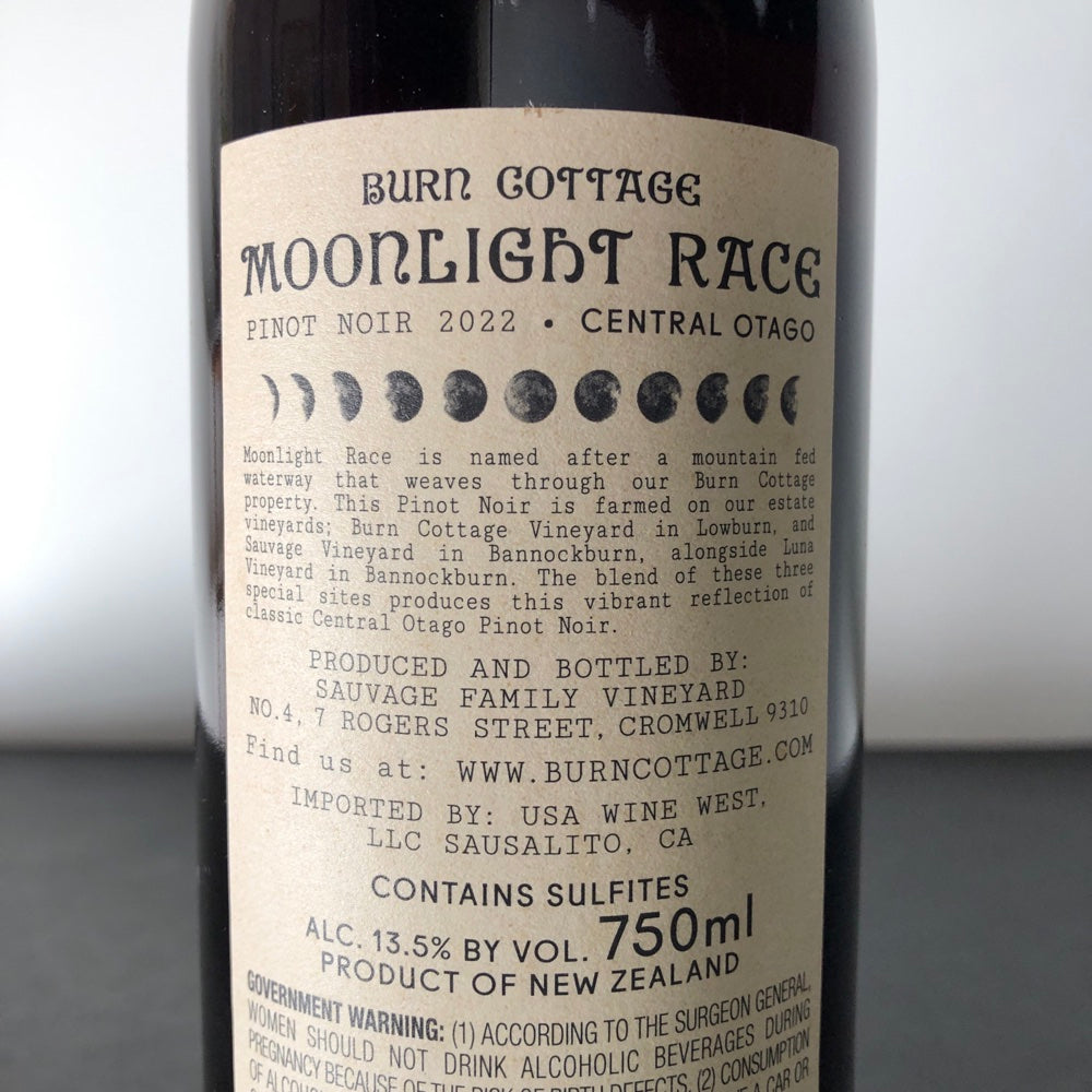 2023 Burn Cottage 'Moonlight Race', Pinot Noir Central Otago, New Zealand
