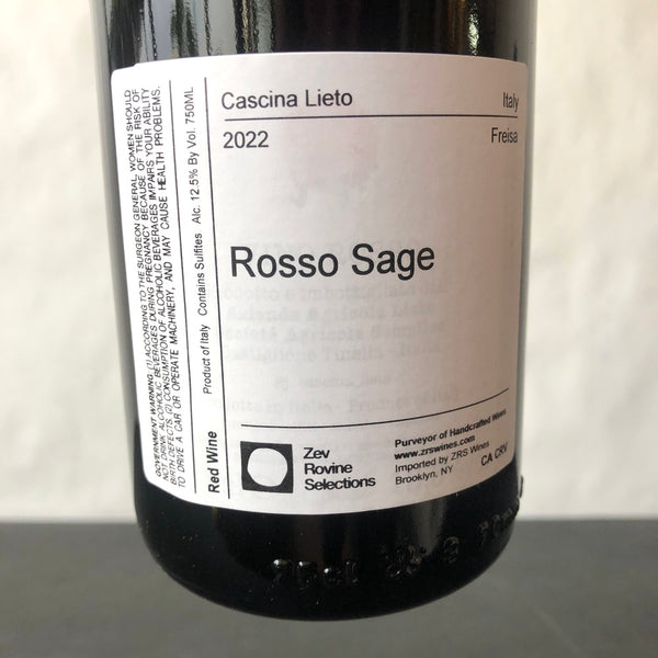 2022 Cascina Lieto 'Sage' Rosso, Piedmont, Italy
