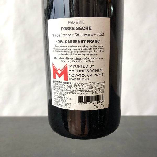 2022 Chateau de Fosse-Seche Saumur Rouge Gondwana Loire, France