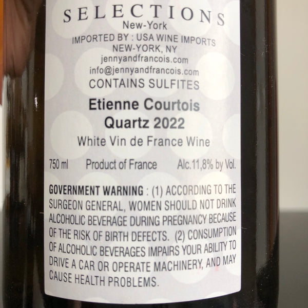 2022 Claude Courtois Les Cailloux du Paradis 'Quartz' Loire, Vin de France