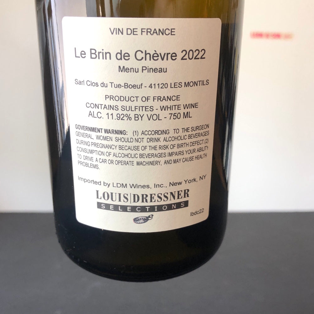 2022 Clos Du Tue Boeuf VDF Le Brin De Ch vre Menu Pineau France 2022-clos-du-tue-boeuf-vdf-le-brin-de-ch-vre-menu-pineau-france