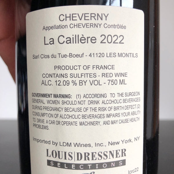 2022 Clos du Tue-Boeuf Cheverny La Caillere Pinot Noir, Loire, France