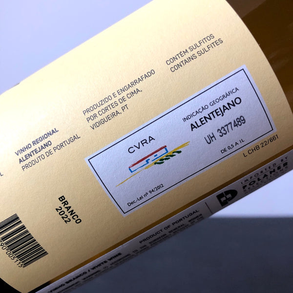 2022 Cortes de Cima, Chamine Branco, Alentejo, Portugal