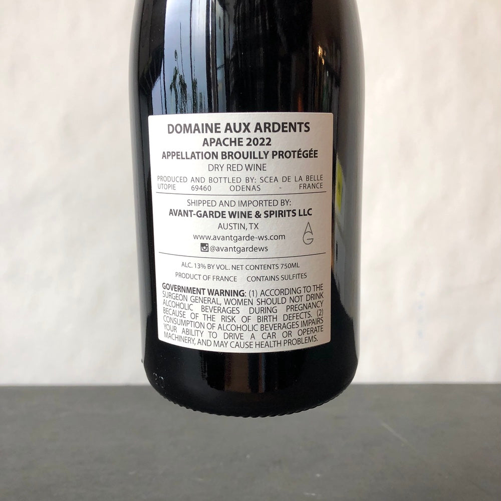 2022 Domaine Aux Ardents, Brouilly 'Apache', Beaujolais, France