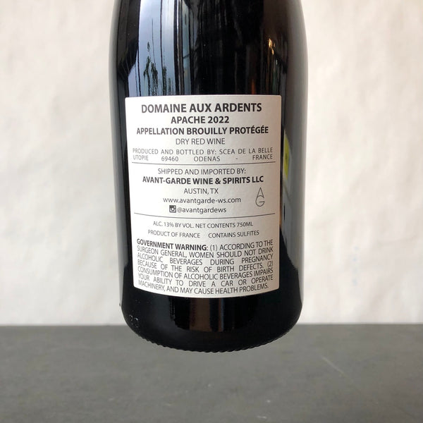 2022 Domaine Aux Ardents, Brouilly 'Apache', Beaujolais, France