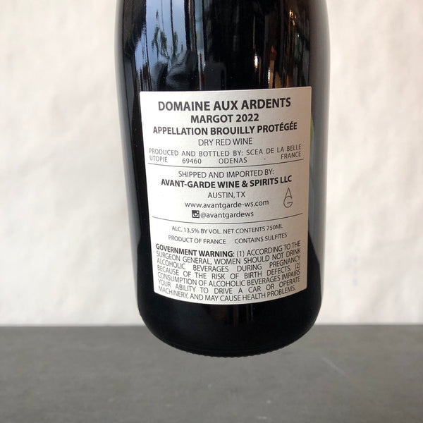 2022 Domaine Aux Ardents, Brouilly 'Margot', Beaujolais, France