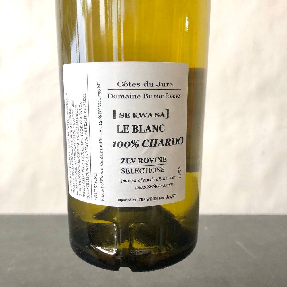2022 Domaine Buronfosse, 'Se Kwa Sa?' Chardonnay Cotes du Jura, France