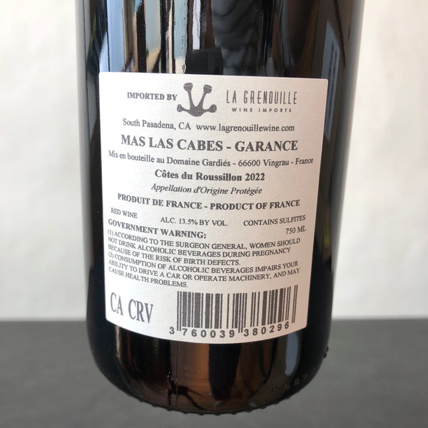 2022 Domaine Gardies, Cotes du Roussillon Mas Las Cabes France