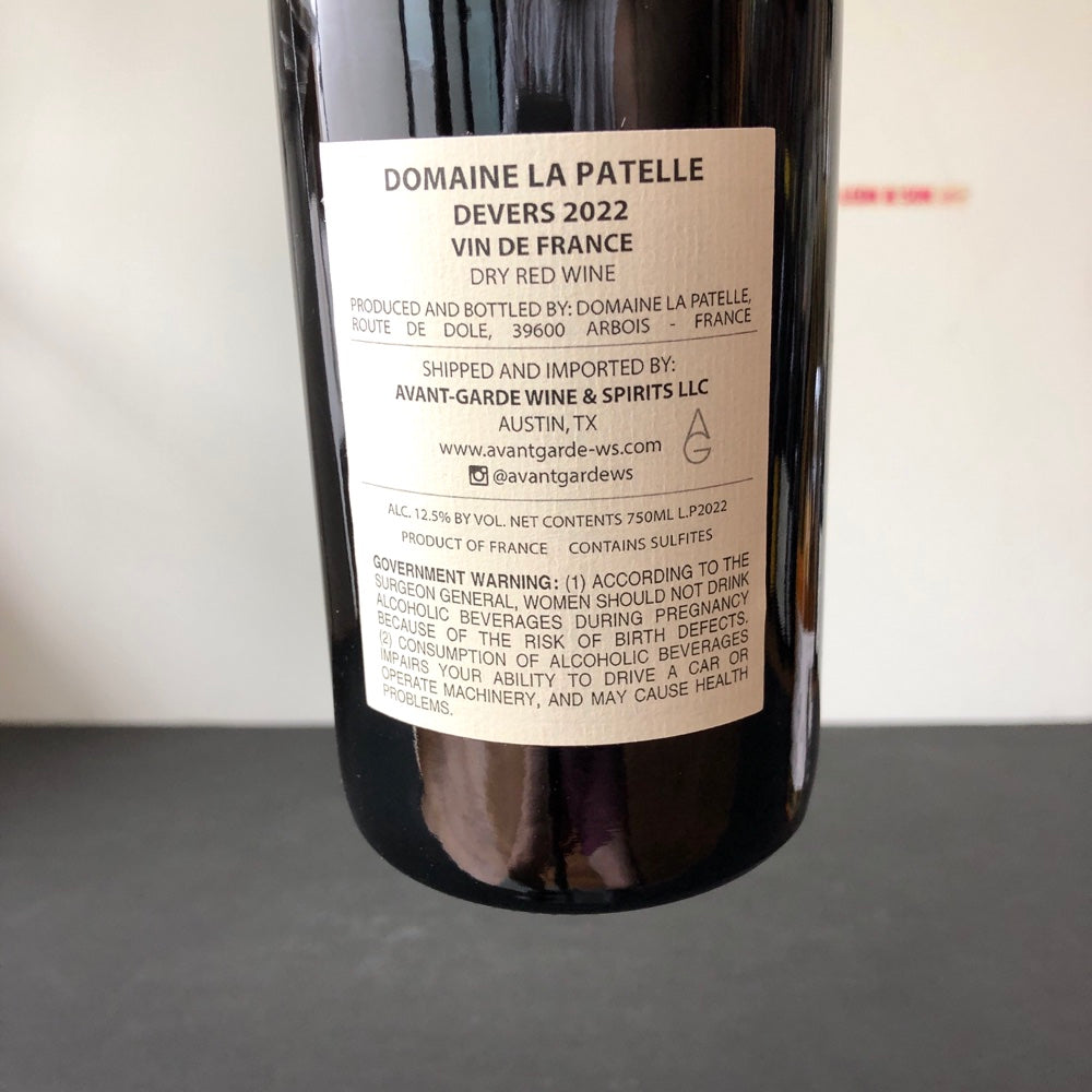 2022 Domaine La Patelle Pinot Noir "Dévers" Arbois, Jura