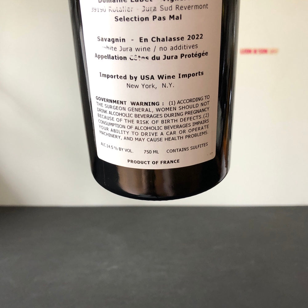 2022 Domaine Labet Cotes du Jura 'Fleur de Savagnin' en Chalasse, France