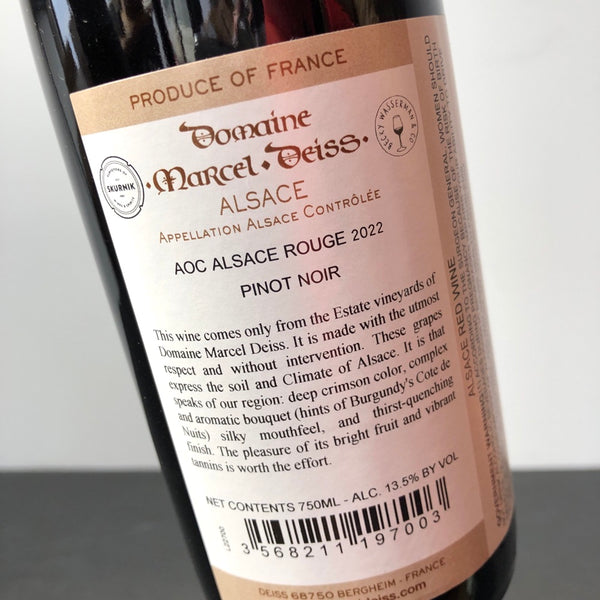 2022 Domaine Marcel Deiss Rouge (Pinot Noir) Alsace, France