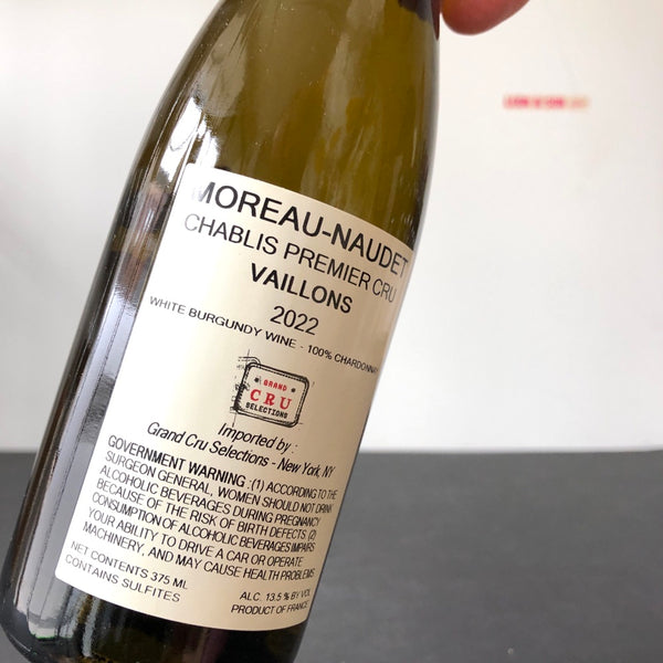 2022 Domaine Moreau-Naudet Vaillons, Chablis Premier Cru, France (375ml)