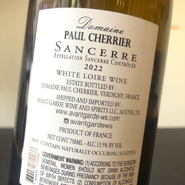 2022 Domaine Paul Cherrier Sancerre 'Nouveau Nez Acte I', Loire, France