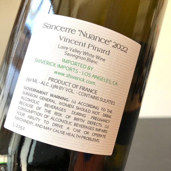 2022 Domaine Vincent Pinard Sancerre Nuance, Loire, France