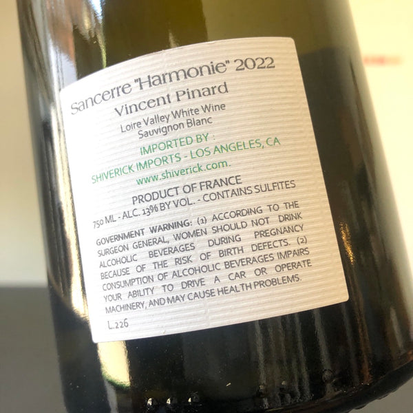 2022 Domaine Vincent Pinard Sancerre 'Harmonie' Loire, France