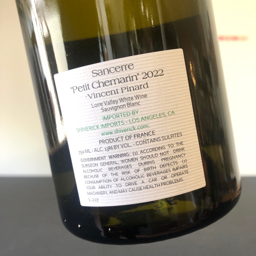 2022 Domaine Vincent Pinard Sancerre 'Petit Chemarin' Loire, France