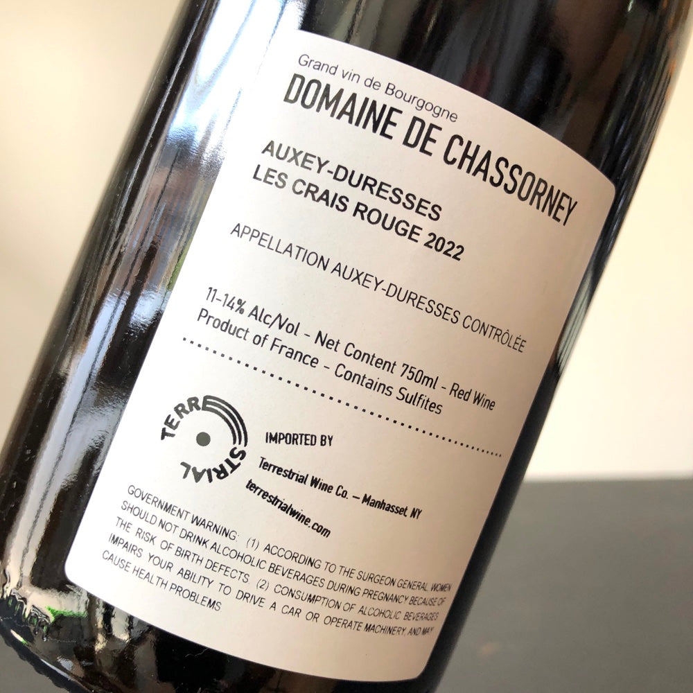 2022 Domaine de Chassorney Auxey-Duresses Rouge, Cote de Beaune, France