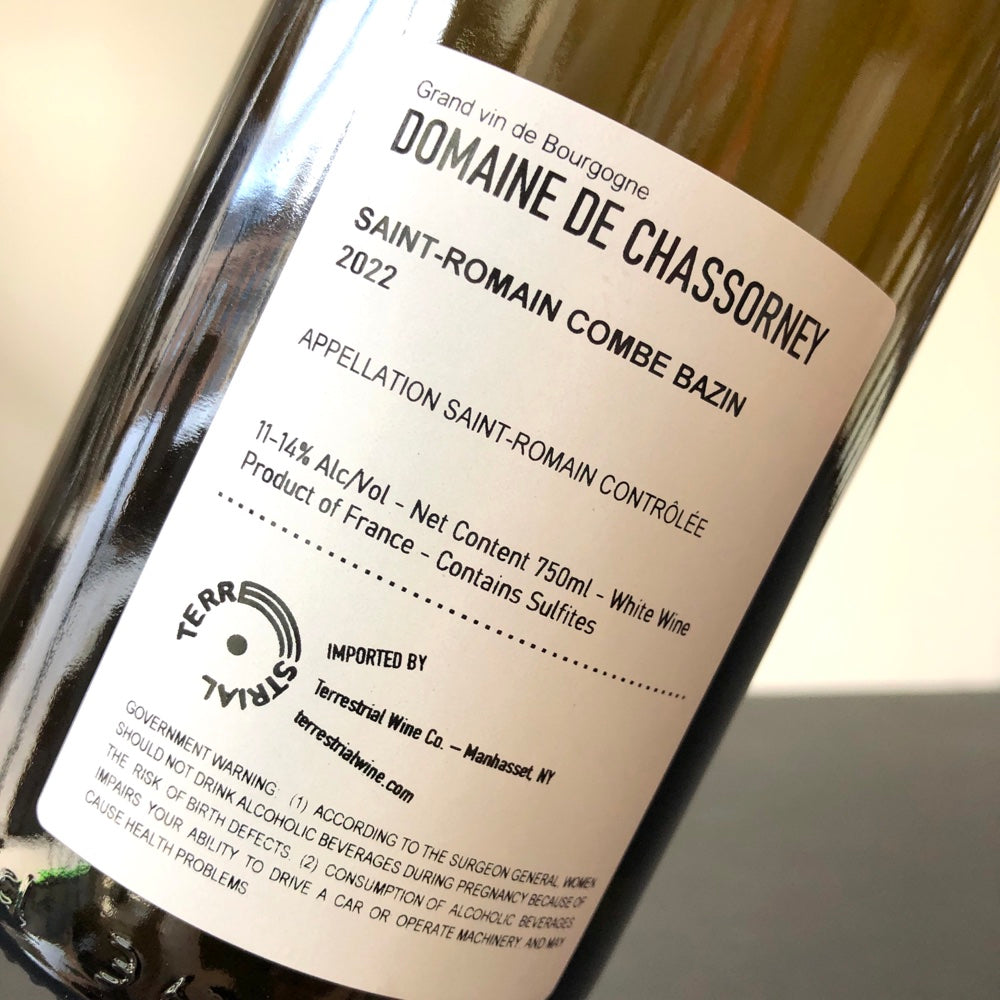 2022 Domaine de Chassorney Saint-Romain Combe Bazin Blanc, Cote de Beaune, France