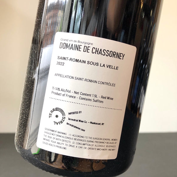 2022 Domaine de Chassorney Saint-Romain Rouge 'Sous La Velle' 1.5L Magnum, Burgundy, France