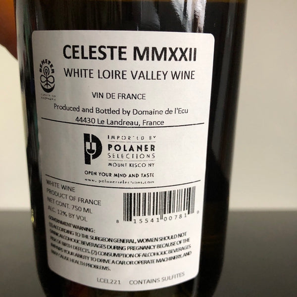 2022 Domaine de l'Ecu 'Celeste' (Folle Blanche / Chardonnay), Vin de France