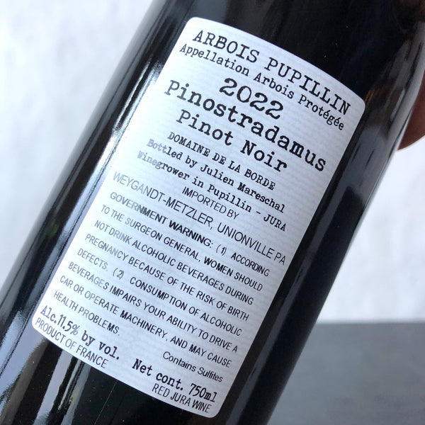 2022 Domaine de la Borde Arbois-Pupillin 'Pinostradamus', Jura, France
