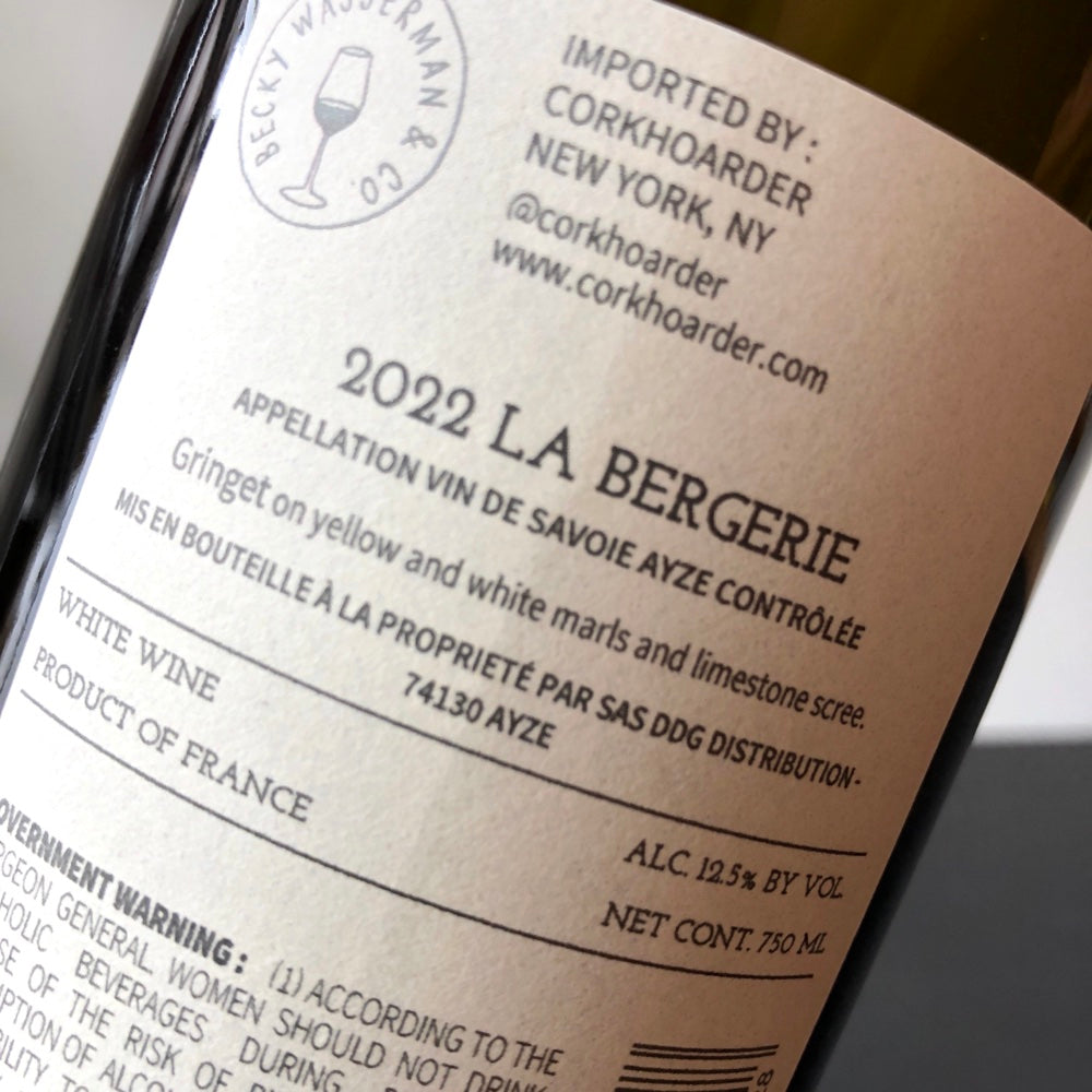 2022 Domaine du Gringet, La Bergerie Ayze Blanc, Savoie, France