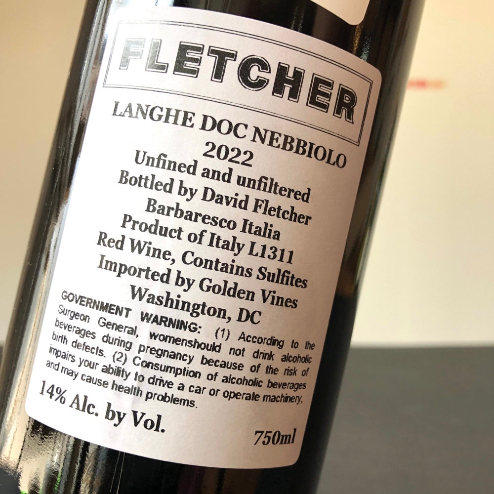 2022 Fletcher, Langhe Nebbiolo, Piedmont, Italy