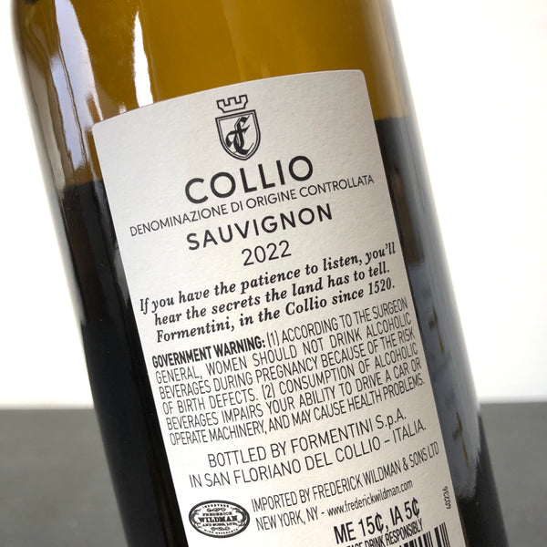 2022 Formentini Sauvignon Collio, Friuli-Venezia Giulia, Italy