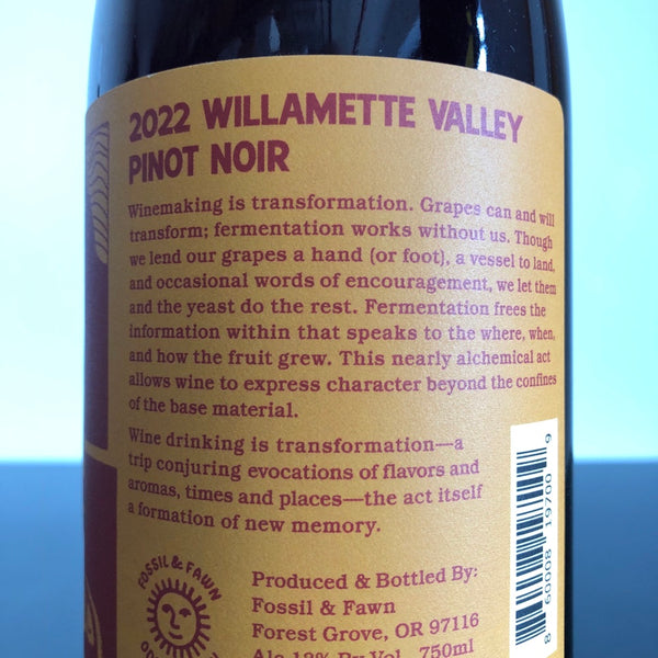 2022 Fossil & Fawn, Pinot Noir, Wilamette Valley, USA