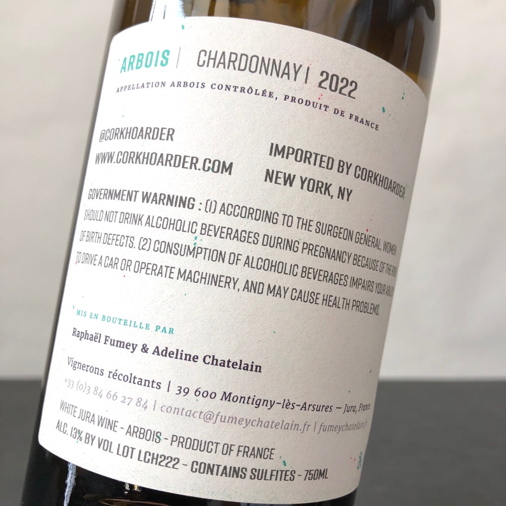 2022 Fumey Chatelain Arbois Chardonnay, Jura, France
