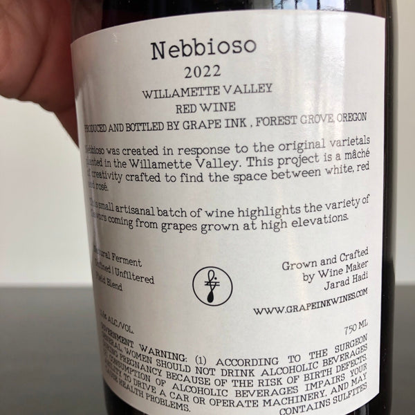 2022 Grape Ink Nebbioso (Red Field Blend), Willamette Valley, USA